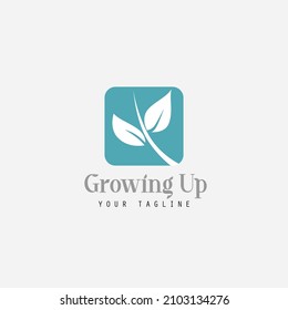 growing up illustration logo design