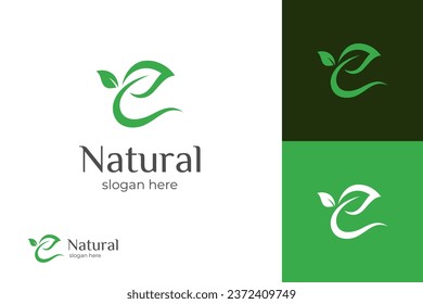 diseño de iconos de logotipo de hoja de crecimiento con elemento gráfico de planta, símbolo, signo para el Día de la Tierra verde, globo natural y plantilla de logotipo de tierra verde