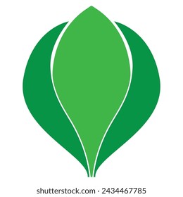 diseño de ilustración vectorial de logotipo de hoja creciente