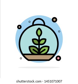 Growing, Leaf, Plant, Spring Abstract Circle Background Flat color Icon