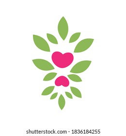 growing love logo vector icon sign of a lover Keep Love strong ever illustration
