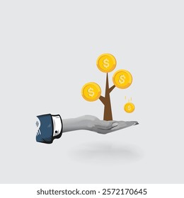 Growing Money Tree, Financial Growth, Investment Returns, Wealth Building, Financial Success, Dollar