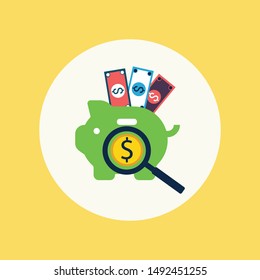 Growing money tree vector illustration. Businessman hand watering money tree