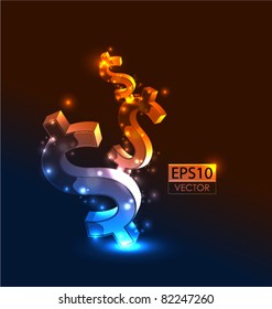 Growing money vector conceptual background