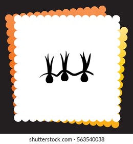 Growing onions  icon. Vector design. 