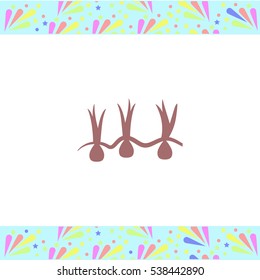 Growing onions vector icon on white background. Isolated illustration. Business picture.