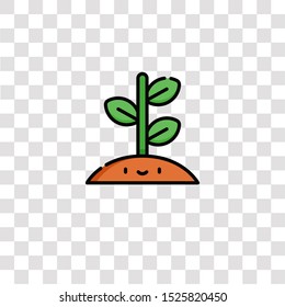 growing plant icon sign and symbol. growing plant color icon for website design and mobile app development. Simple Element from nature collection for mobile concept and web apps icon.