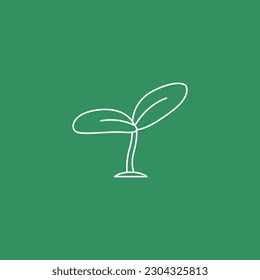 Growing plant icon vector illustration. Editable stroke.