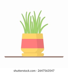 Growing plant in pot. Vector cartoon hand carrying green sprout with leaves. Symbol of eco love, earth care and environmental protection. Nature design set for gardening and floral decoration.