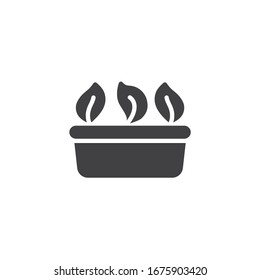 Growing plant stage vector icon. filled flat sign for mobile concept and web design. Seedling in a pot glyph icon. Gardening, agriculture symbol, logo illustration. Vector graphics