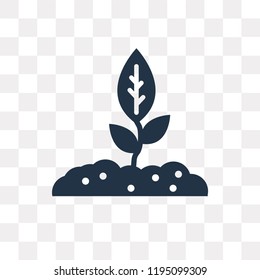 Growing Plant vector icon isolated on transparent background, Growing Plant transparency concept can be used web and mobile
