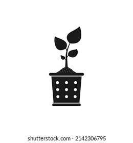 Growing plants icon design isolated on white background. Vector illustration