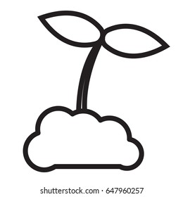 growing plants icon outline
