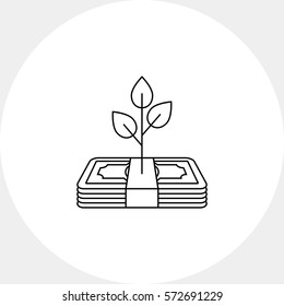 Growing profit icon