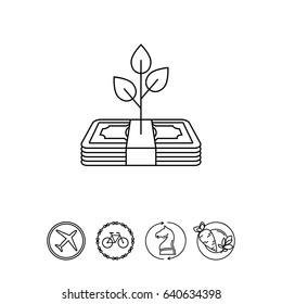 Growing profit icon