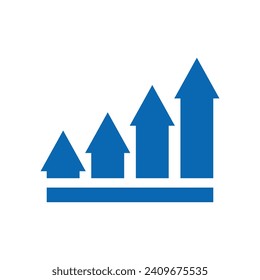 growing profit icon vector. graph chart icon. growing graph. finance growth vector.