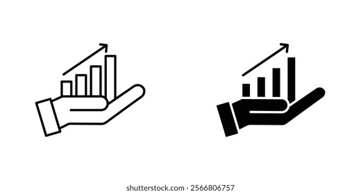 Growing profit icons pack for apps and web UI designs