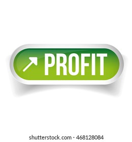 Growing Profit Stock Chart button vector