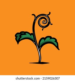 Growing seed cartoon vector illustration