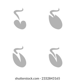 growing seed icon on white background, vector illustration