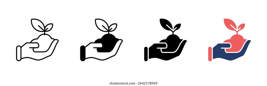 Growing Seed icon sheet multiple style collection
