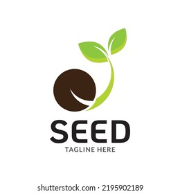 Growing Seed Logo Design Template Fit Stock Vector (Royalty Free ...