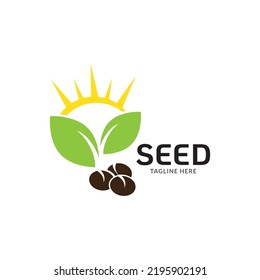 Growing Seed Logo Design Template Fit Stock Vector (Royalty Free ...