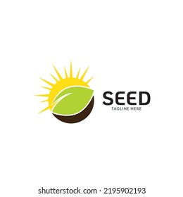 Growing Seed Logo Design Template Fit Stock Vector (Royalty Free ...