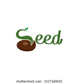 Growing Seed Logo Designs Vector Seed Stock Vector 