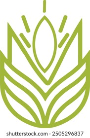 Growing seed logo symbol vector secluded