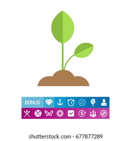 Growing sprout icon