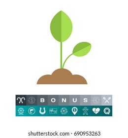 Growing sprout icon