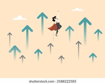 Growing to success until achieving victory or developing to achieve success