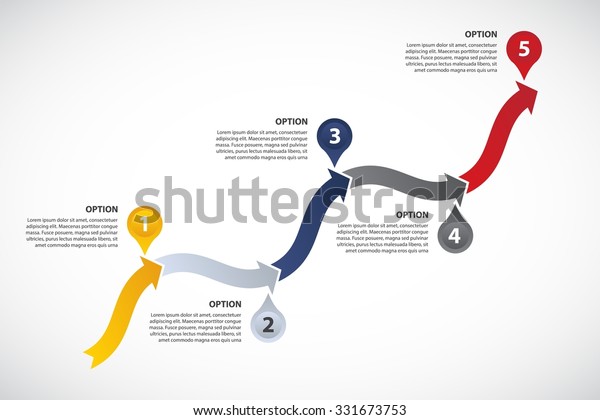 Growing Timeline Vector Infographic Template Consisting Stock Vector ...