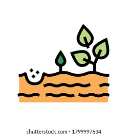 wachsende Baumfarbe Symbol Vektorgrafik. Baumschild wachsen. einzelne Symbolillustration