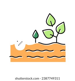 wachsende Baumfarbe Symbol Vektorgrafik. Baumschild wachsen. einzelne Symbolillustration