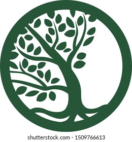 Growing Tree Medallion Logo Icon