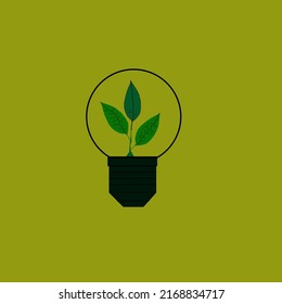 Growing Trees in Energy Saving Bulbs, Eco-Friendly and Sustainable Energy Choice Concept..