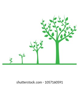 Growing trees . Vector