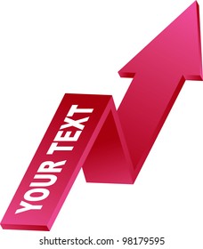 growing trend arrow chart