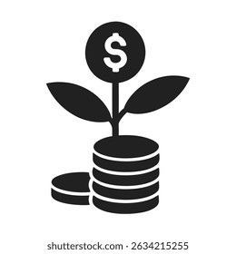  Growing Wealth Concept vector icon