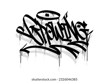 GROWING word graffiti tag style