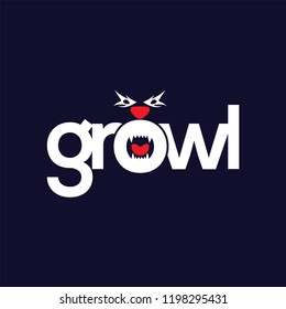 Growl bear logo icon vector template