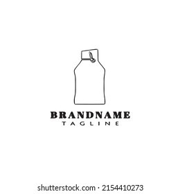growler logo cartoon icon design template black modern isolated vector illustration