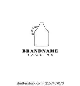growler logo cartoon icon design template black modern isolated vector illustration