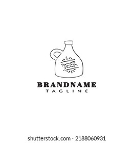 growler logo cartoon icon design template black modern isolated vector illustration