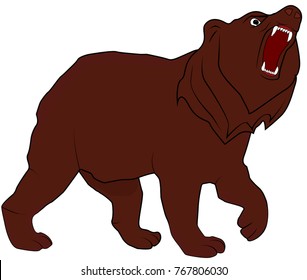 growling brown bear