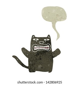 growling dog retro cartoon