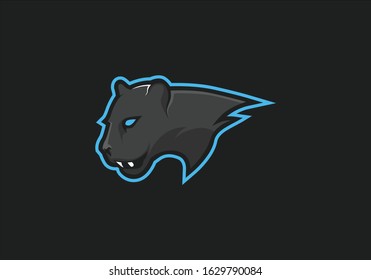 Growling panther, black jaguar mascot logo design for esport and sport team