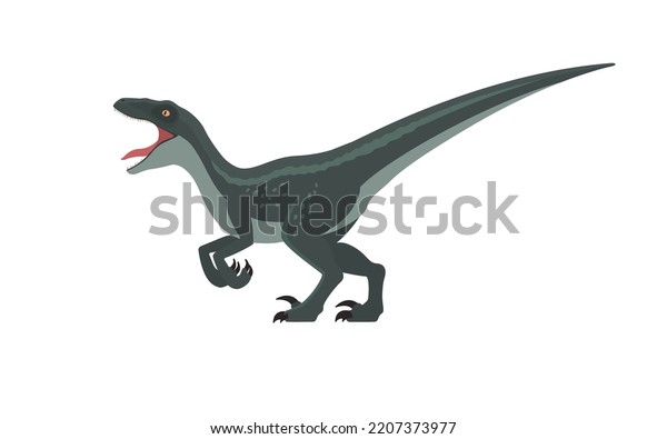Growling Velociraptor Vector Illustration Snarling Velociraptor Stock ...